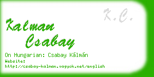 kalman csabay business card
