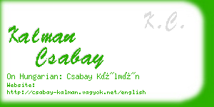 kalman csabay business card